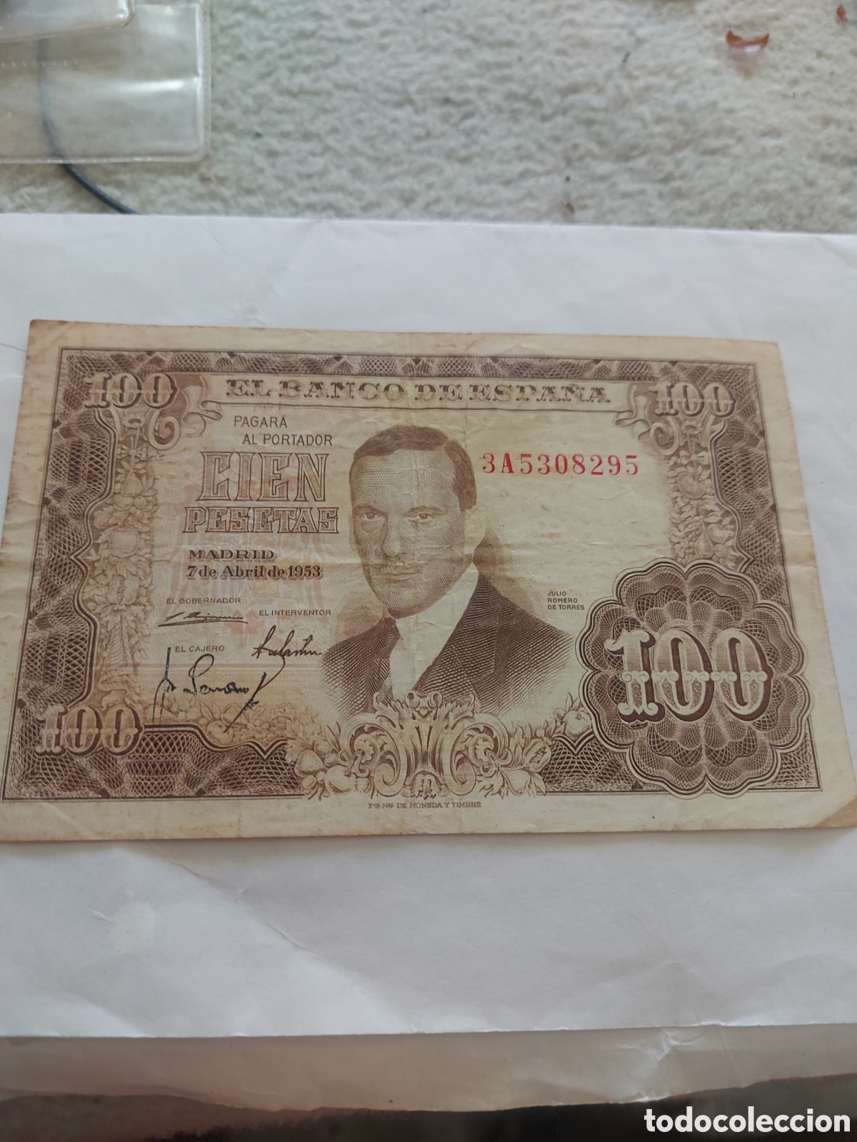 Billetes espa&ntilde;oles: Billete de Espa&ntilde;a de1953 - Foto 1