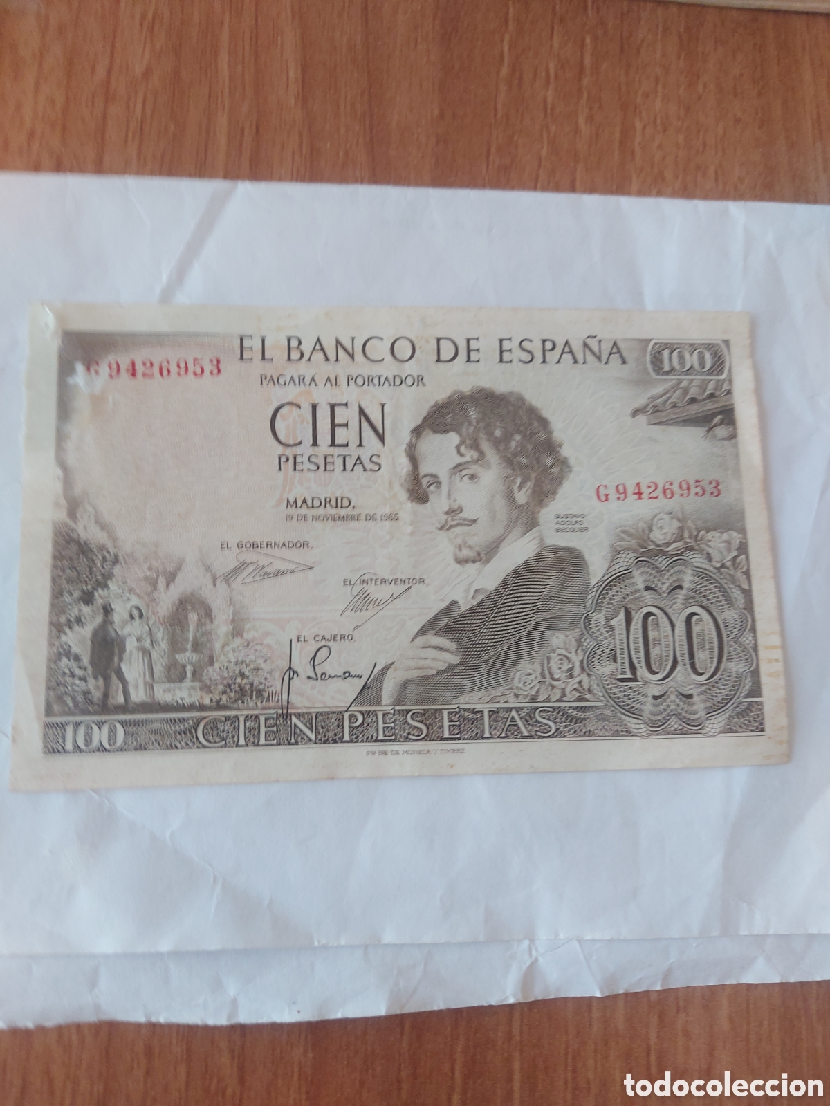 Billetes espa&ntilde;oles: el billete esta como nuevo