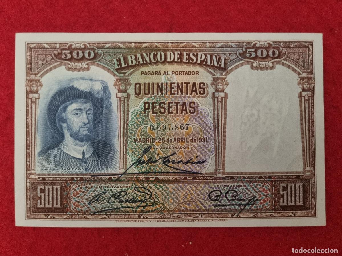 Billetes espa&ntilde;oles: BILLETE 500 PESETAS 1931 SIN SERIE EBC+ ORIGINAL T867