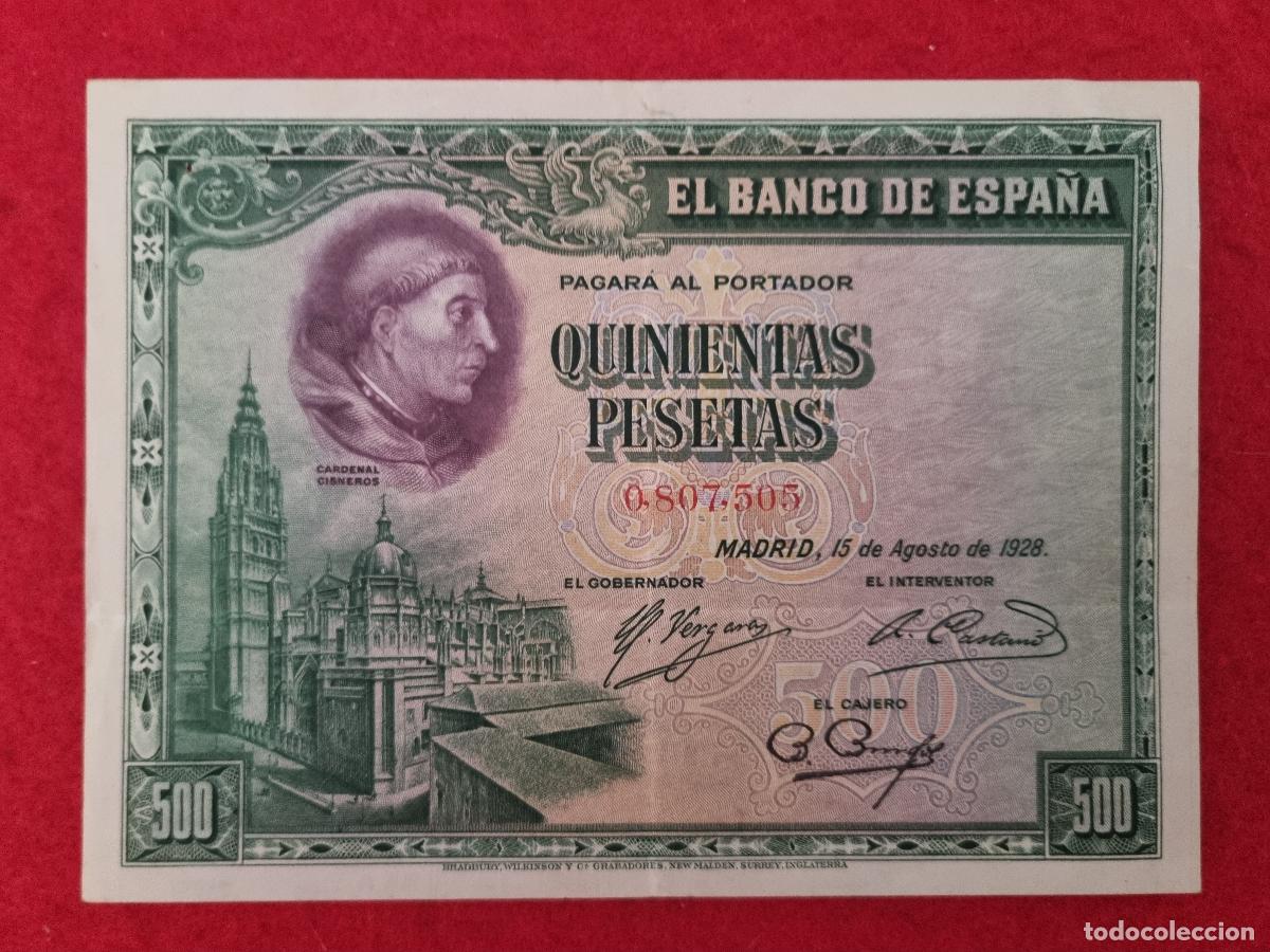 Billetes espa&ntilde;oles: BILLETE 500 PESETAS 1928 SIN SERIE EBC-- ORIGINAL T505