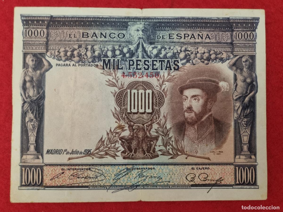 Billetes espa&ntilde;oles: BILLETE 1000 PESETAS 1925 SIN SERIE MBC- ORIGINAL T450
