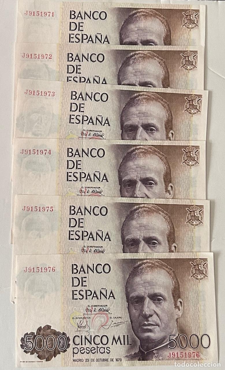 Billetes espa&ntilde;oles: CRBS3439 LOTE 6 BILLETES BILLETES ESPA&Ntilde;A 5000 PESETAS 1979 SERIE E EBC