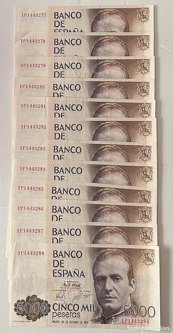 Billetes espa&ntilde;oles: CRBS3440 LOTE 12 BILLETES BILLETES ESPA&Ntilde;A 5000 PESETAS 1979 SERIE 1P EBC / S/C