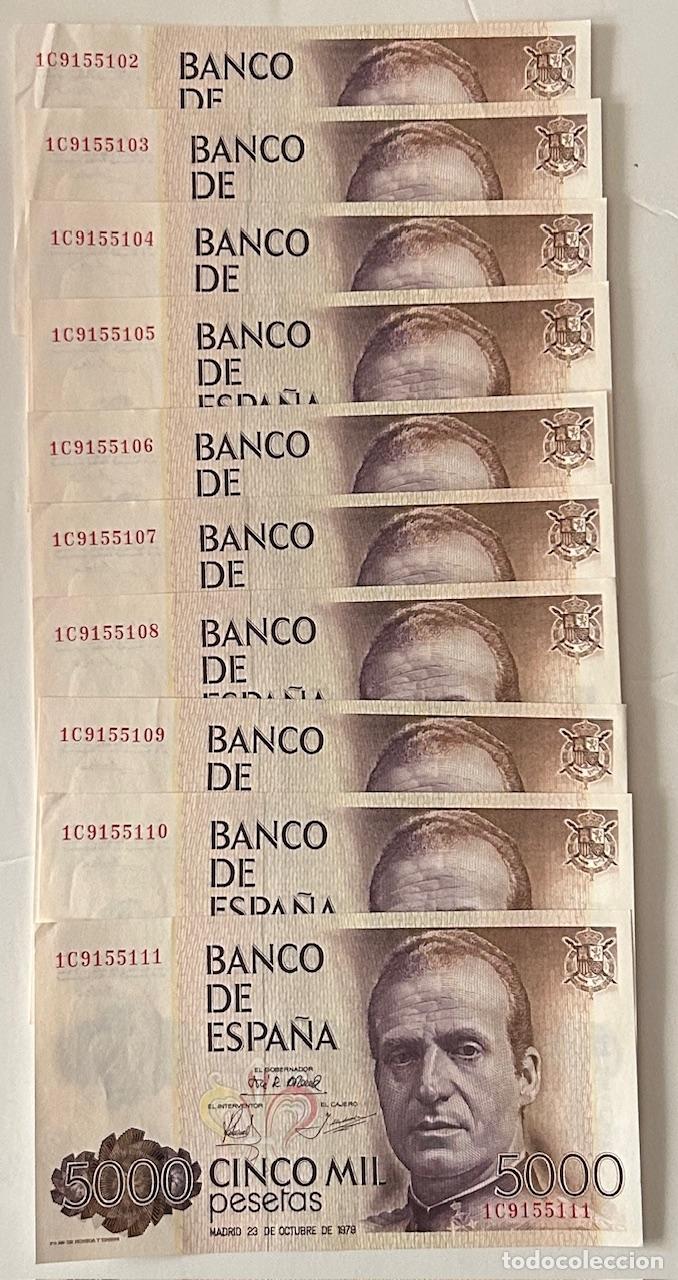 Billetes espa&ntilde;oles: CRBS3441 LOTE 10 BILLETES BILLETES ESPA&Ntilde;A 5000 PESETAS 1979 SERIE 1C EBC+ S/C