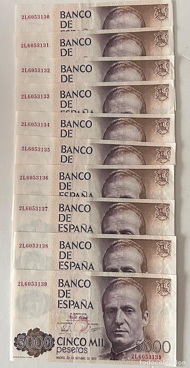 Billetes espa&ntilde;oles: CRBS3442 LOTE 10 BILLETES BILLETES ESPA&Ntilde;A 5000 PESETAS 1979 SERIE 2L EBC / EBC+