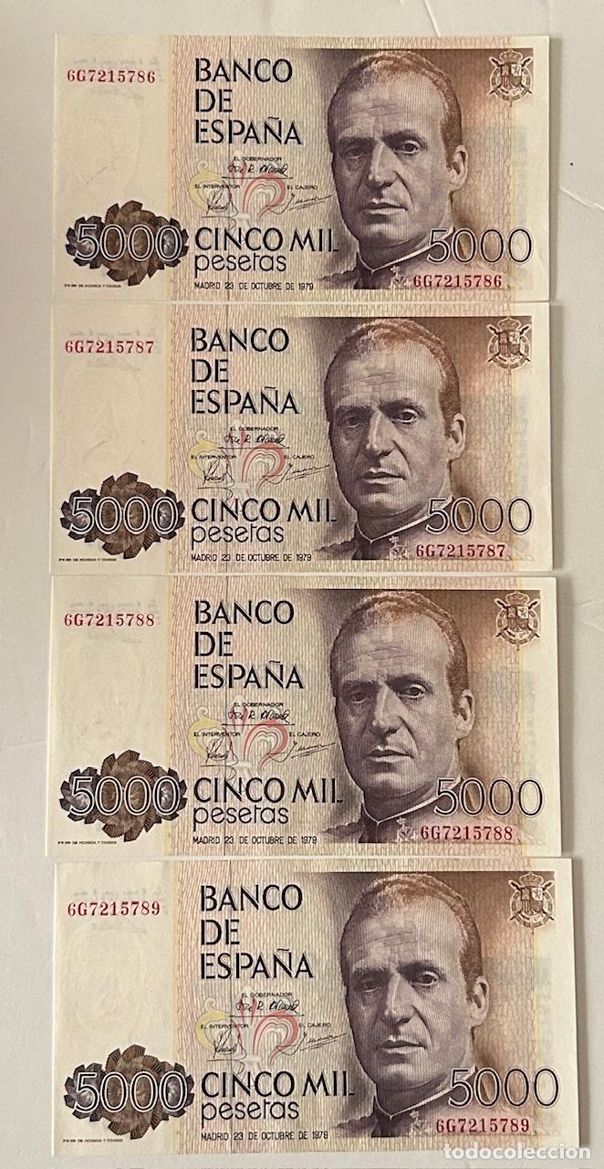 Billetes espa&ntilde;oles: CRBS3443 LOTE 4 BILLETES BILLETES ESPA&Ntilde;A 5000 PESETAS 1979 SERIE 6G S/C-
