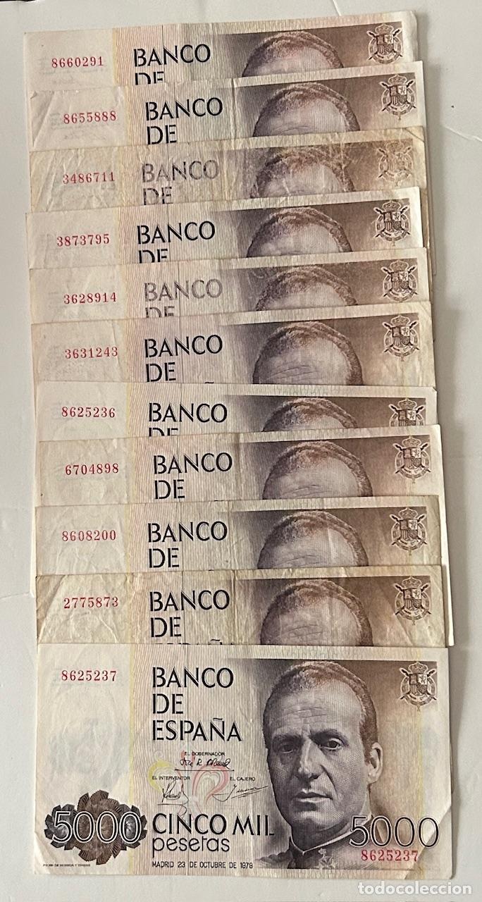 Billetes espa&ntilde;oles: CRBS3446 LOTE 11 BILLETES BILLETES ESPA&Ntilde;A 5000 PESETAS 1979 SIN SERIE MBC / MBC+