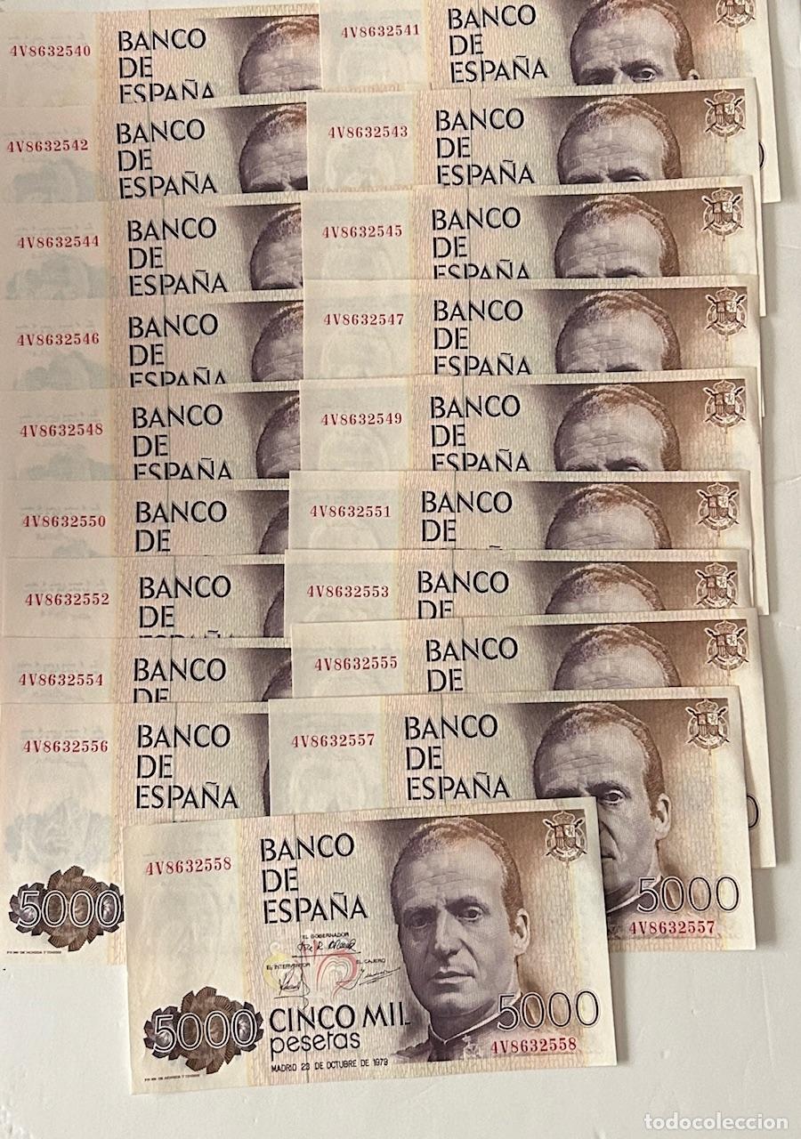 Billetes espa&ntilde;oles: CRBS3447 LOTE 19 BILLETES BILLETES ESPA&Ntilde;A 5000 PESETAS 1979 SERIE 4V S/C / S/C-