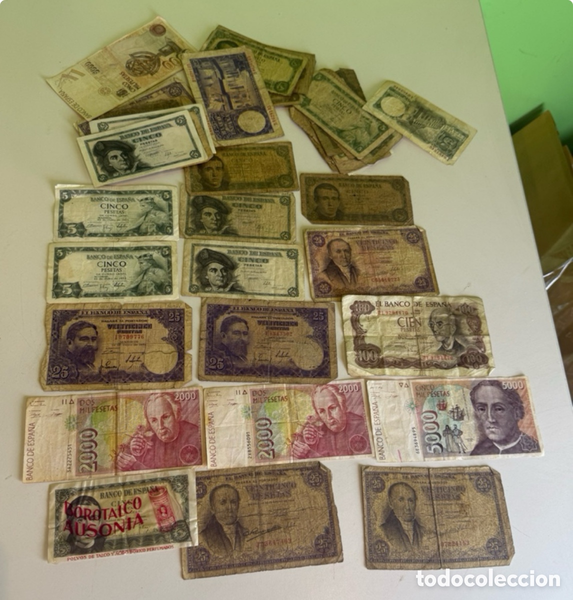 Spanish Banknotes: Lote de 55 billetes antiguos Espa&ntilde;a Banco de Espa&ntilde;a y Rep&uacute;blica Espa&ntilde;ola Siglo XX