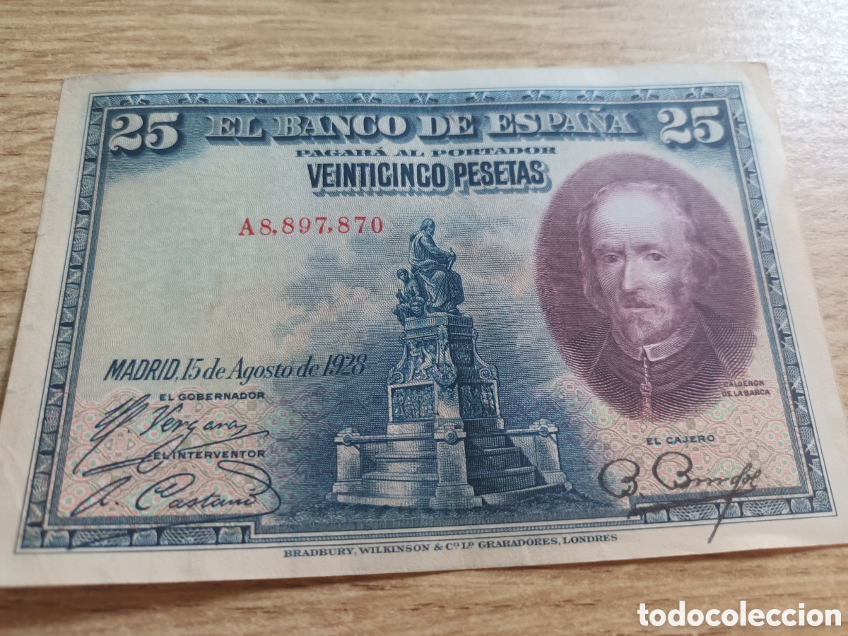Billetes espa&ntilde;oles: BILLETE DE 25 PESETAS DE AGOSTO DE1928