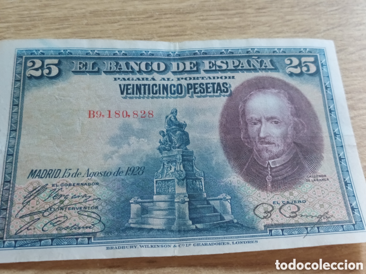 Billets espagnols: BILLETE DE 25 PESETAS DE AGOSTO DE 1928