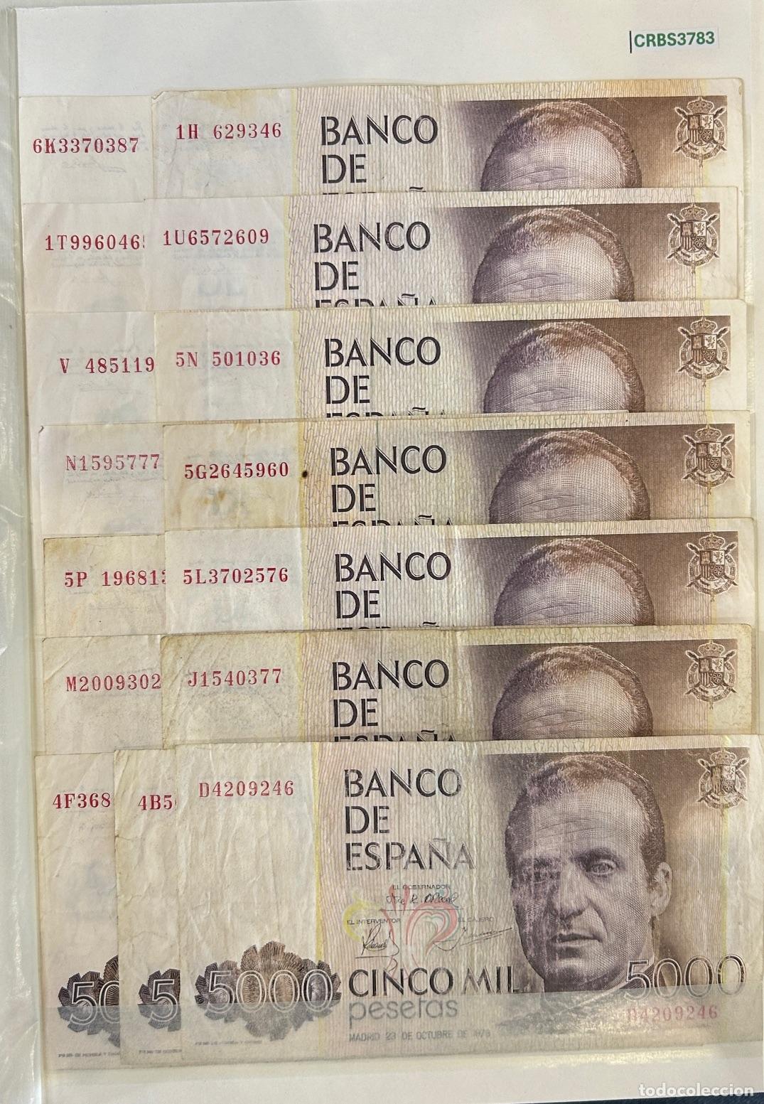 Billetes espa&ntilde;oles: LOTE 120 BILLETES ESPA&Ntilde;A 5000 PESETAS 1979 DIFERENTES SERIES MBC/EBC