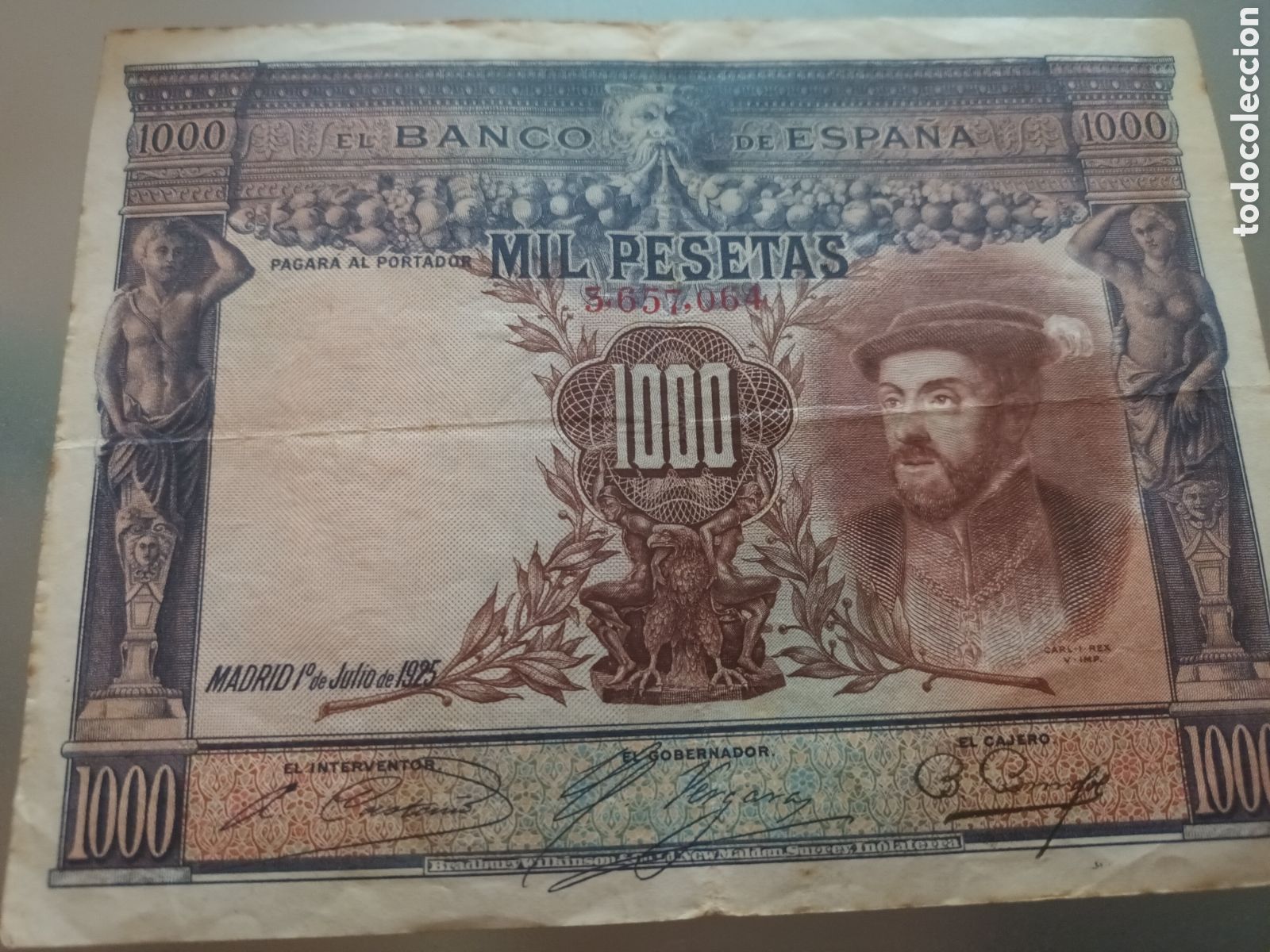 Billetes espa&ntilde;oles: BILLETE DE 1000 PESETAS DE JULIO DE 1925