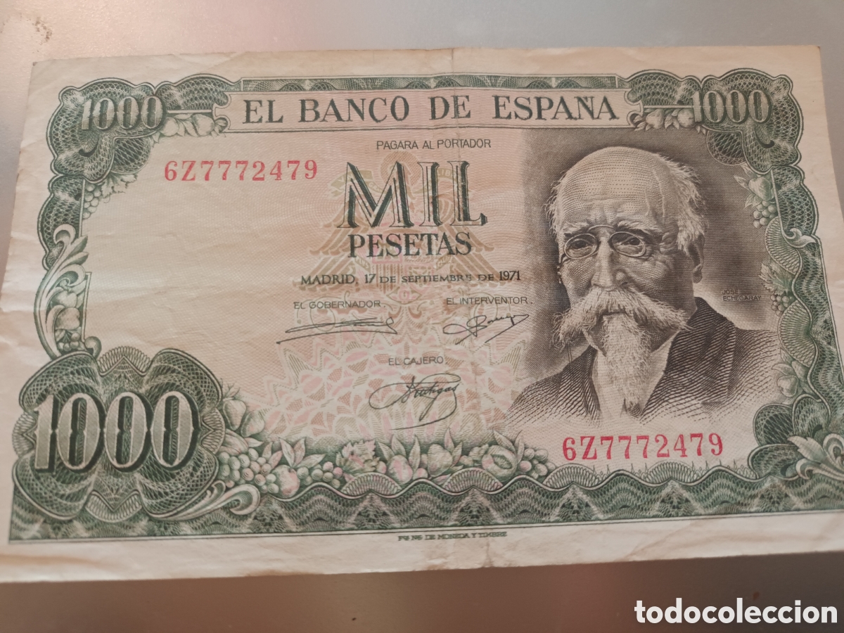 Billetes espa&ntilde;oles: BILLETE DE 1000 PESETAS DEL 17 DE SEPTIEMBRE DE 1971