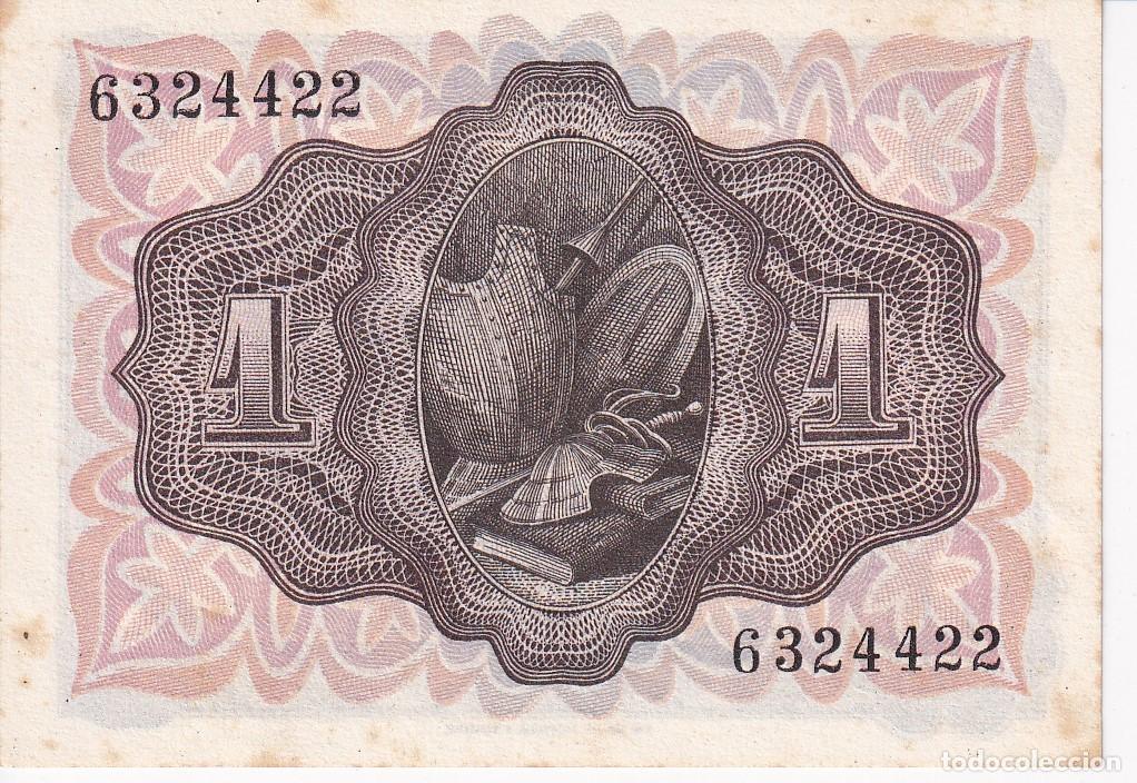 Billetes espa&ntilde;oles: BILLETE DE 1 PESETA DEL A&Ntilde;O 1951 DE EL QUIJOTE SIN SERIE (RARO)