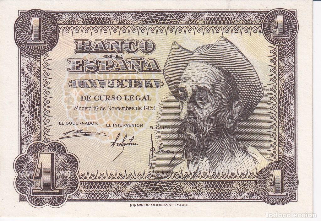 Billets espagnols: BILLETE DE 1 PESETA DEL A&Ntilde;O 1951 SERIE Q SIN CIRCULAR (SC) EL QUIJOTE