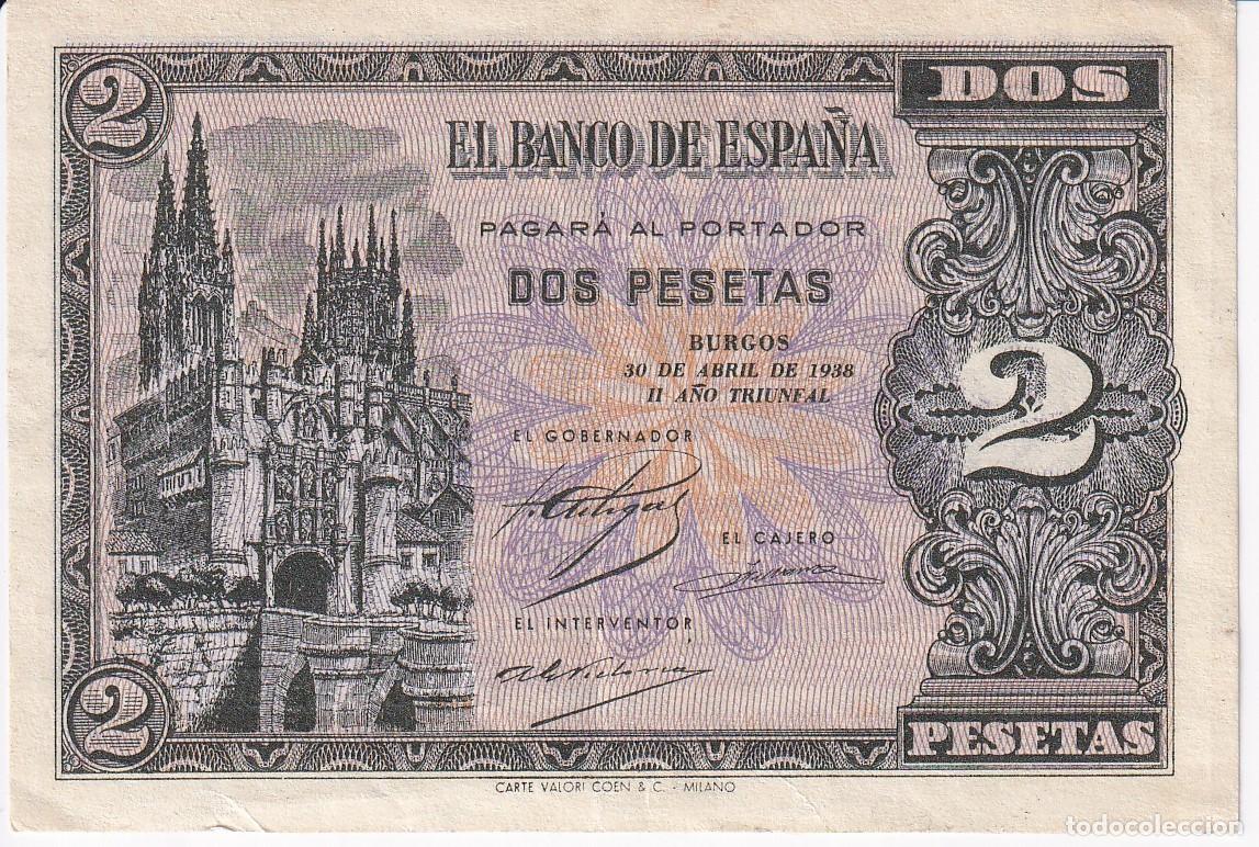 Billets espagnols: BILLETE DE BURGOS DE 2 PESETAS DEL A&Ntilde;O 1938 SERIE E EN CALIDAD EBC