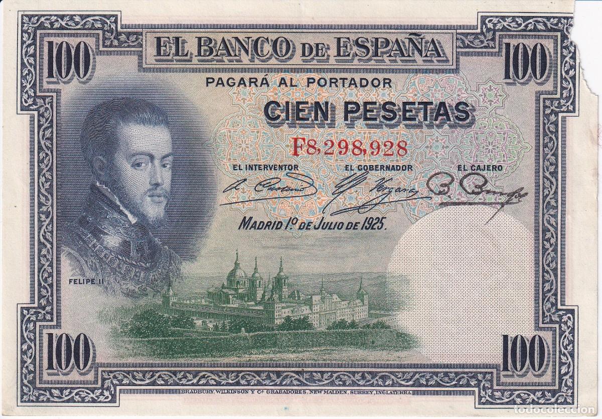 Billets espagnols: CAPICUA - BILLETE DE 100 PESETAS DEL A&Ntilde;O 1925 SERIE F 8298928