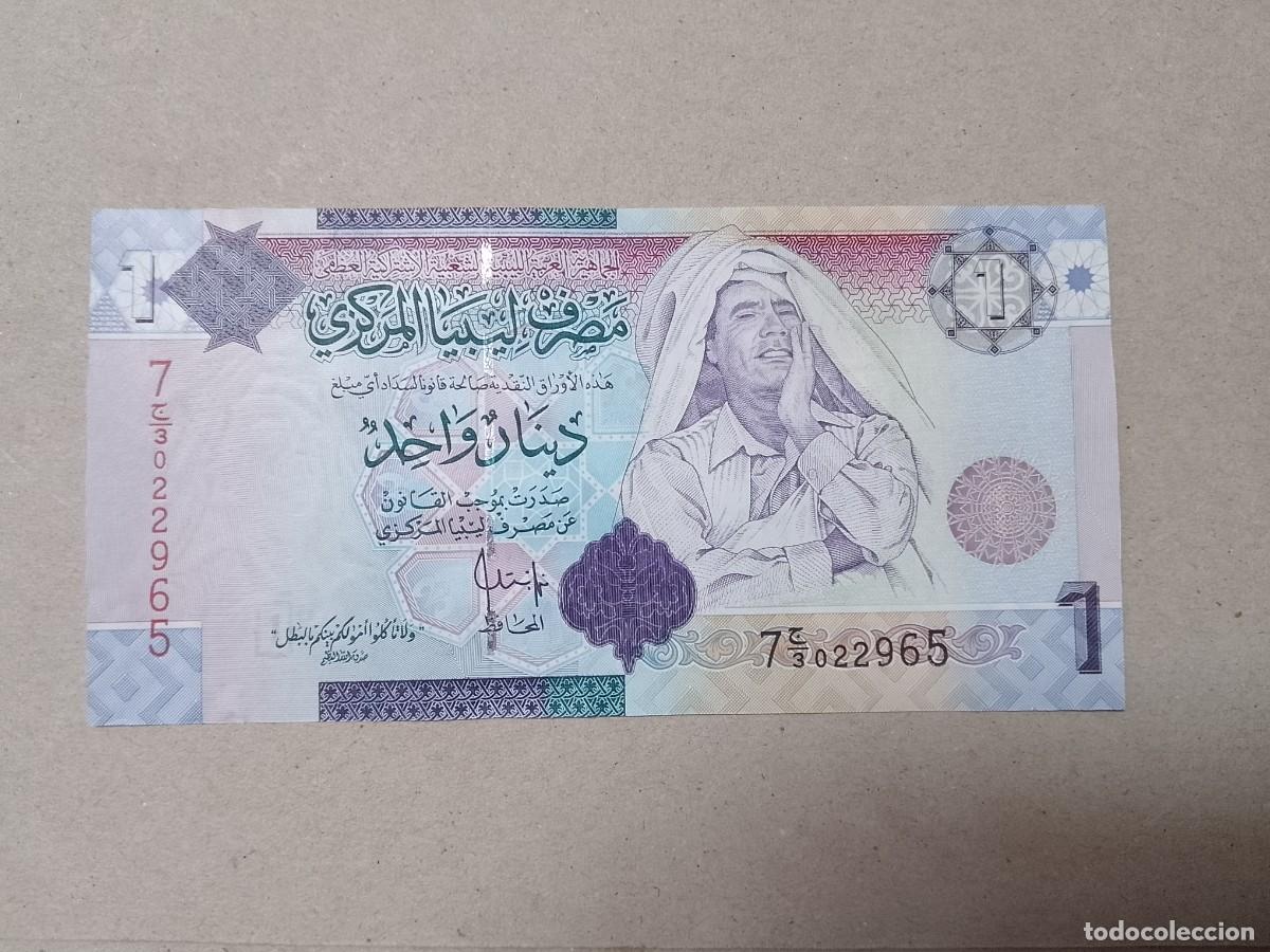 Billetes espa&ntilde;oles: Billete Libia, 1 dinar, a&ntilde;o 2009, UNC