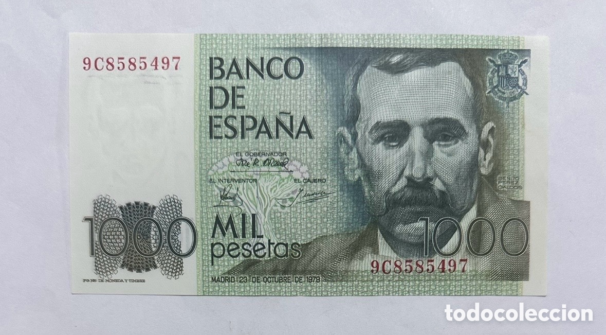 Billetes espa&ntilde;oles: 1000 pesetas 1979 serie muy rara 9C