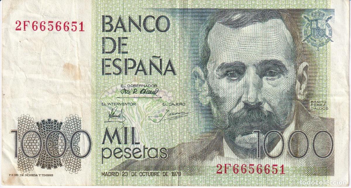 Billetes espa&ntilde;oles: BILLETE DE 1000 PESETAS DEL A&Ntilde;O 1979 DE BENITO PEREZ GALDOS SERIE 2F