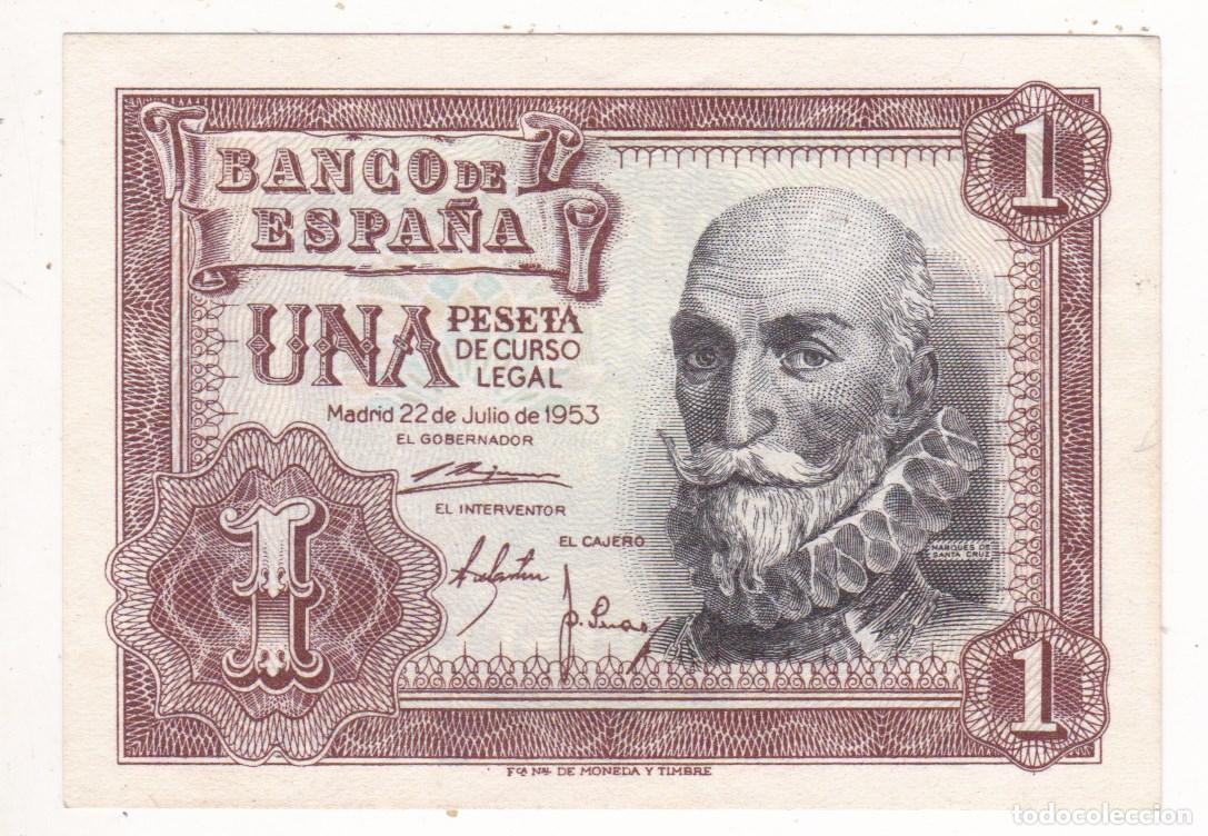 Billetes espa&ntilde;oles: AA24-BILLETE 1 Pesetas 1953. Sin Circular