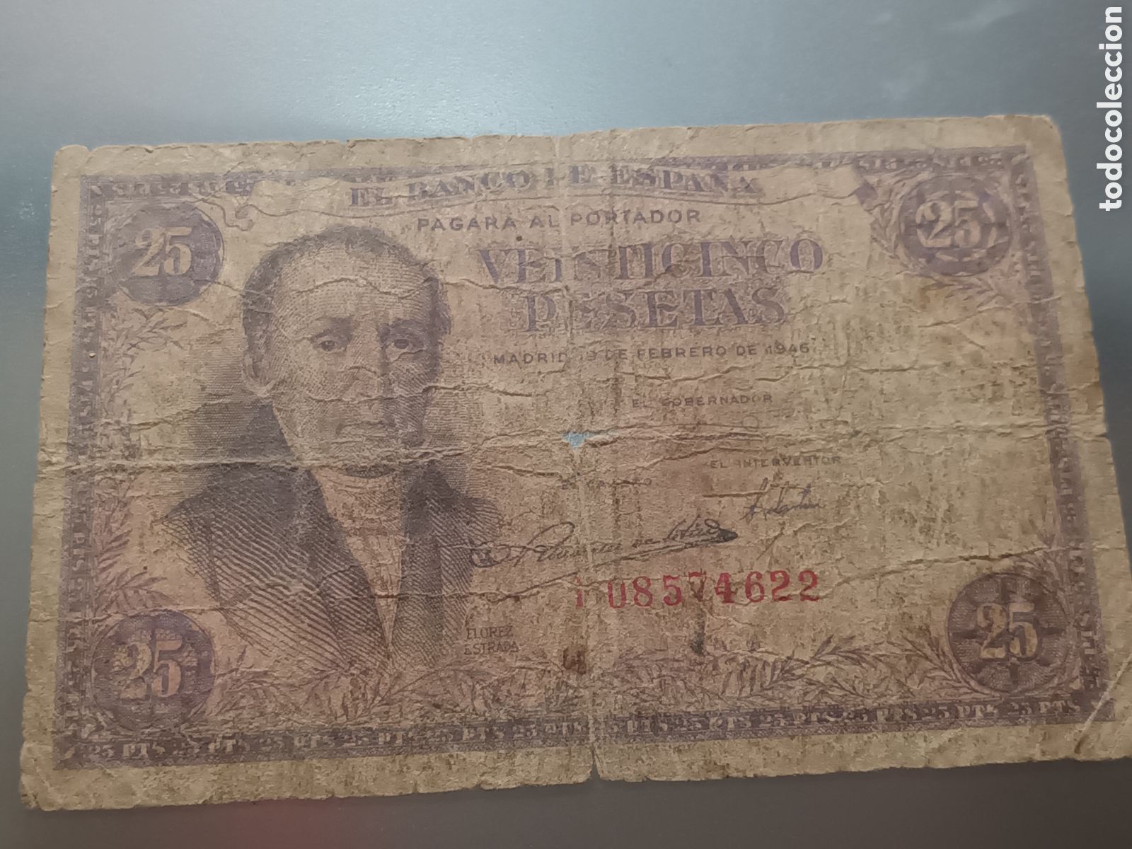 Billetes espa&ntilde;oles: BILLETE DE 25 PESETAS MADRID 19 DE FEBRERO DE 1946