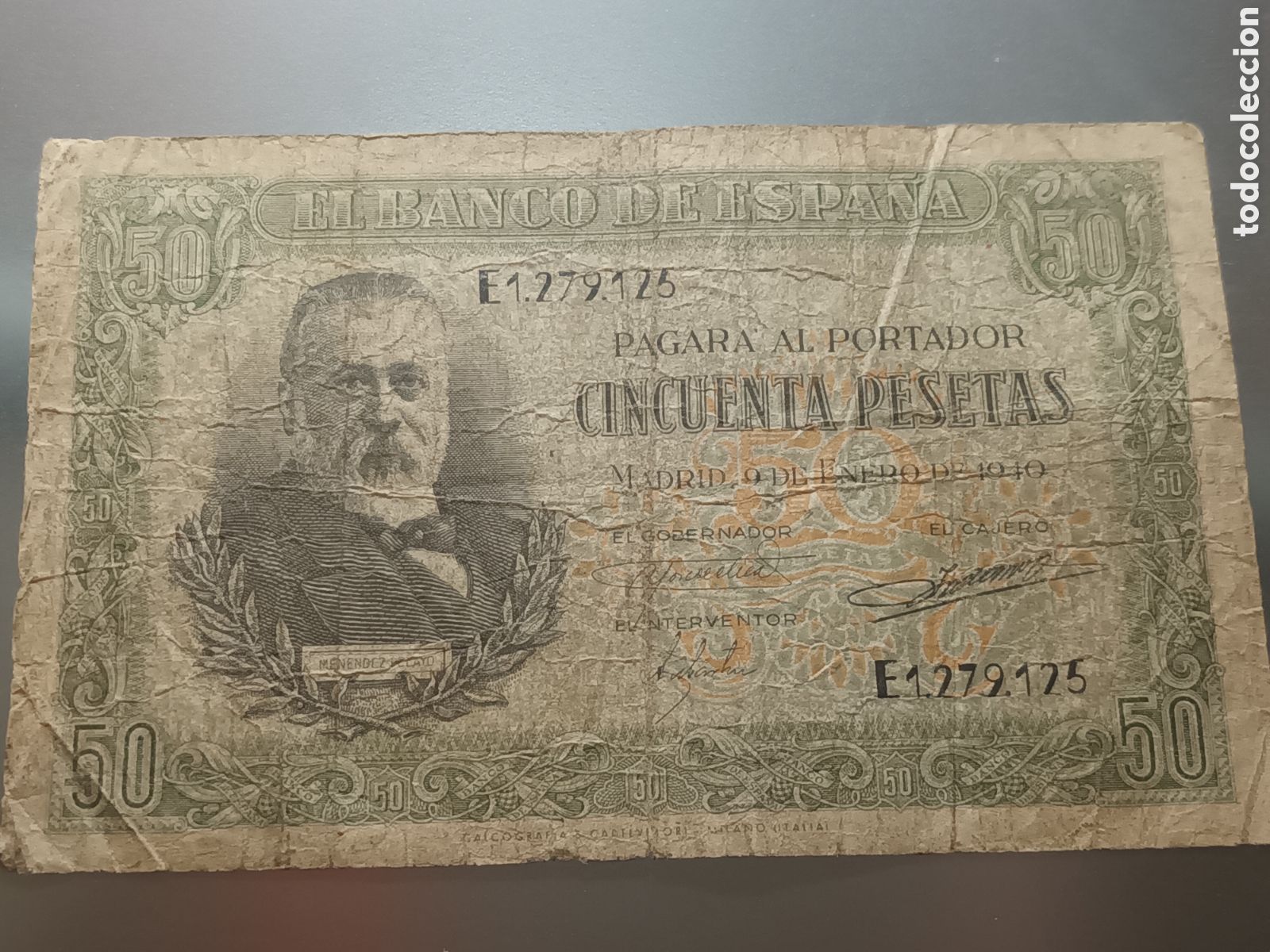 Billetes espa&ntilde;oles: BILLETE DE 50 PESETAS MADRID 9 DE ENERO DE 1940