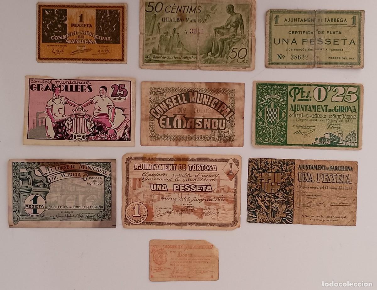 Billetes espa&ntilde;oles: LOTE (2)DE 10 BILLETES LOCALES EN CALIDADES BAJAS