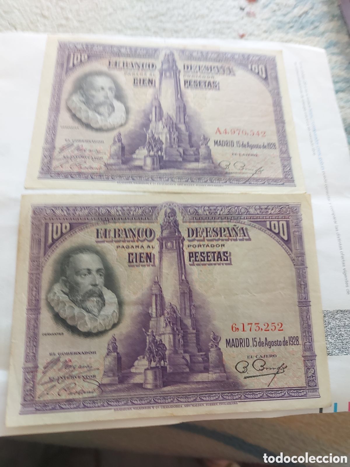 Billetes espa&ntilde;oles: 2 billetes de Espa&ntilde;a1 sin - Foto 2