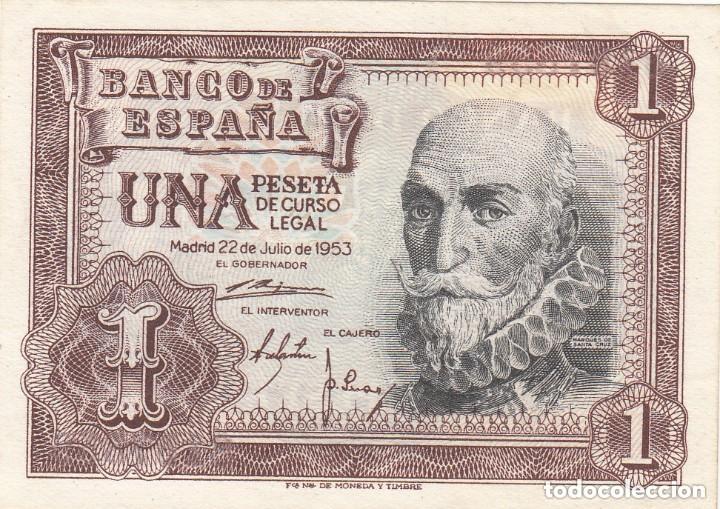 Billetes espa&ntilde;oles: CRBS0055 BILLETE ESPA&Ntilde;A 1 PESETA 1953 SIN SERIE