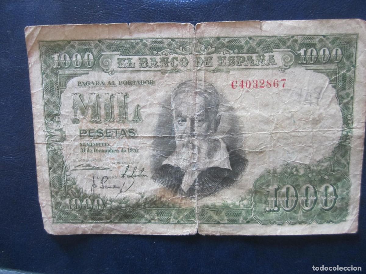 Billetes espa&ntilde;oles: Espa&ntilde;a 1000 Pesetas 1951 Joaqu&iacute;n Sorolla