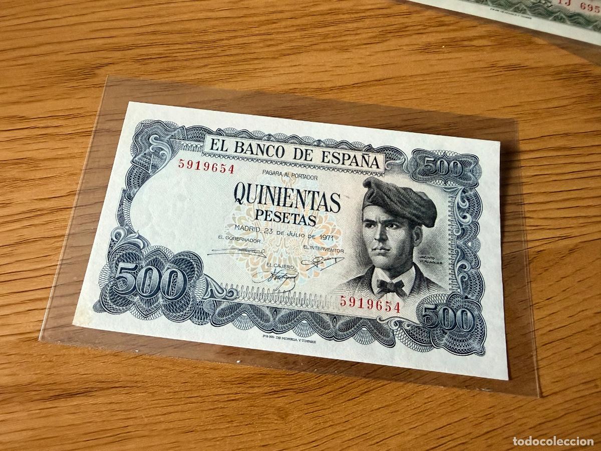Billetes espa&ntilde;oles: 500 Pesetas &rdquo;Verdaguer&rdquo; 1971. Sin Serie y EBC