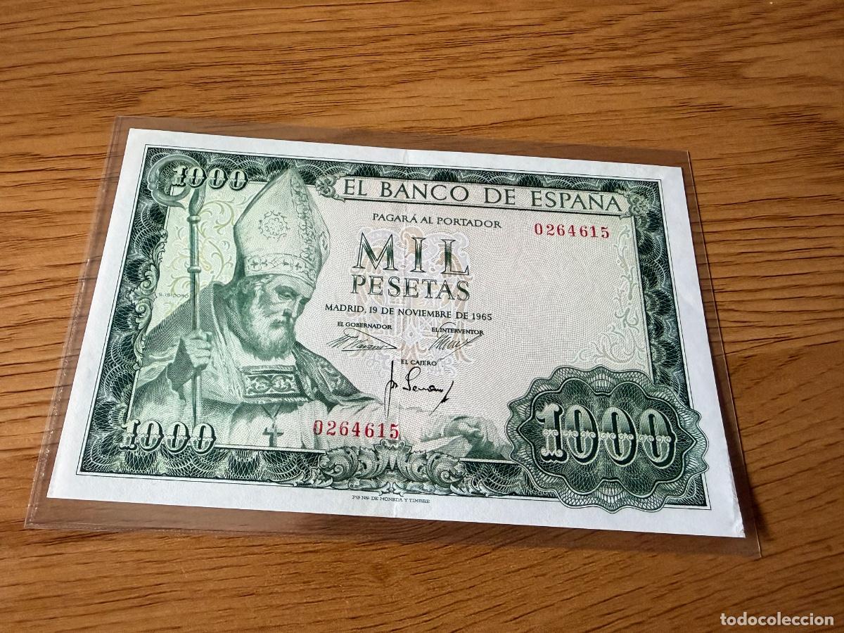 Billetes espa&ntilde;oles: 1000 Pesetas &rdquo;San Isidoro&rdquo; 1965. Sin Serie y condici&oacute;n EBC-