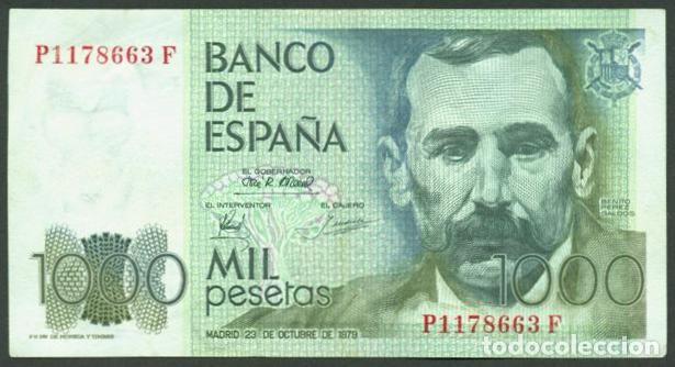 Billetes espa&ntilde;oles: ESPA&Ntilde;A. 1000 pesetas 1979. Benito Perez Galdos.