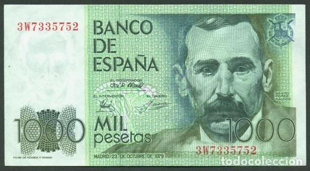 Billetes espa&ntilde;oles: ESPA&Ntilde;A. 1000 pesetas 1979. Benito Perez Galdos.