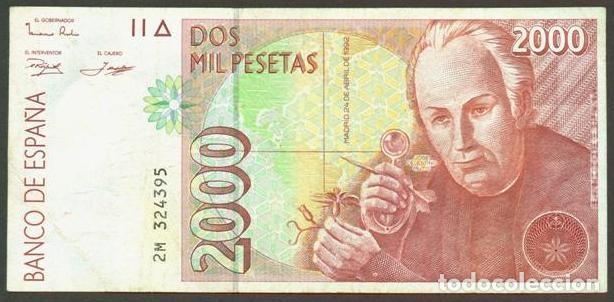 Billetes espa&ntilde;oles: ESPA&Ntilde;A. 2000 pesetas 1992.