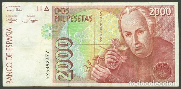 Billetes espa&ntilde;oles: ESPA&Ntilde;A. 2000 pesetas 1992.
