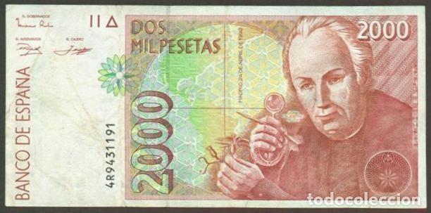 Billetes espa&ntilde;oles: ESPA&Ntilde;A. 2000 pesetas 1992.