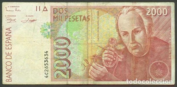 Billetes espa&ntilde;oles: ESPA&Ntilde;A. 2000 pesetas 1992.