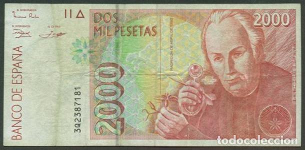 Billetes espa&ntilde;oles: ESPA&Ntilde;A. 2000 pesetas 1992.