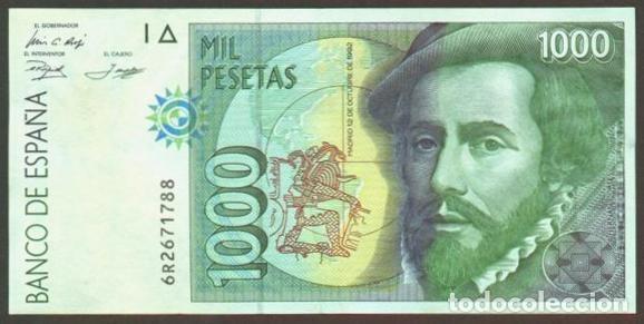 Billetes espa&ntilde;oles: ESPA&Ntilde;A. 1000 pesetas 1992.