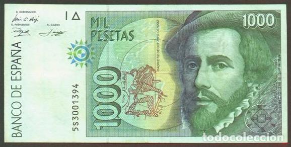 Billetes espa&ntilde;oles: ESPA&Ntilde;A. 1000 pesetas 1992.