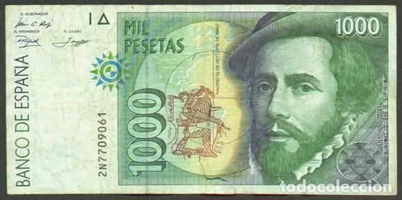 Billetes espa&ntilde;oles: ESPA&Ntilde;A. 1000 pesetas 1992.