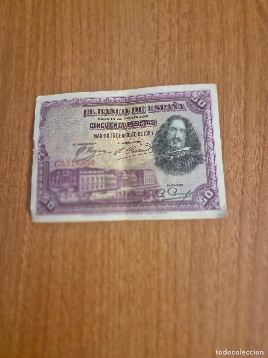 Billetes espa&ntilde;oles: BILLETE DE 50 PESETAS 1928 VELAZQUEZ.