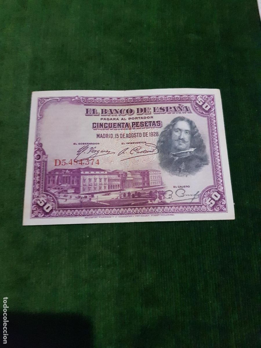 Billetes espa&ntilde;oles: ESPA&Ntilde;A II REPUBLICA,50 PESETAS 1928