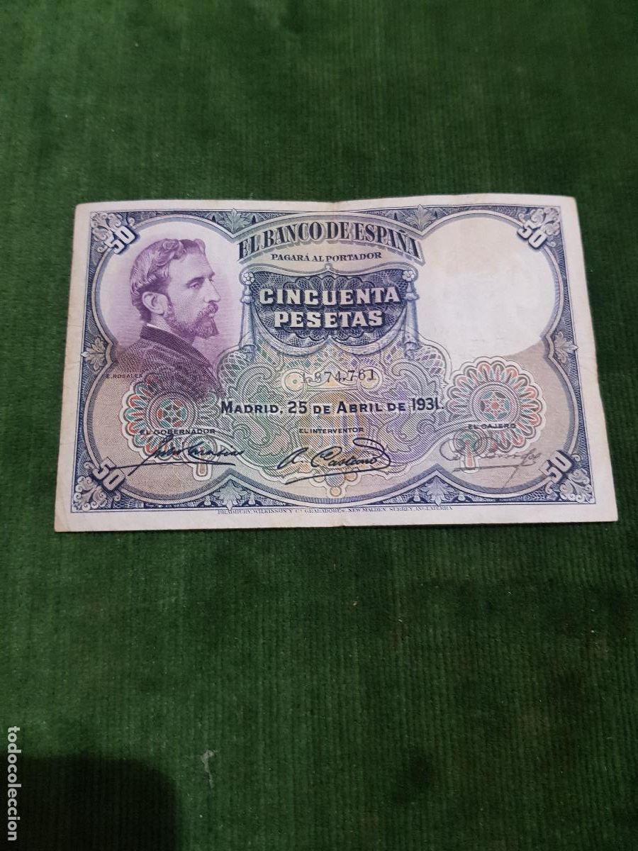 Billetes espa&ntilde;oles: ESPA&Ntilde;A II REPUBLICA,50 PESETAS 1931