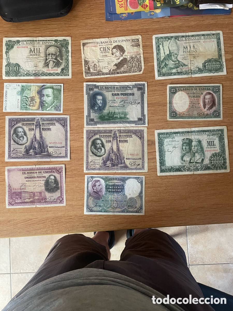 Billetes espa&ntilde;oles: Lote de 11 billetes espa&ntilde;oles diferentes epocas