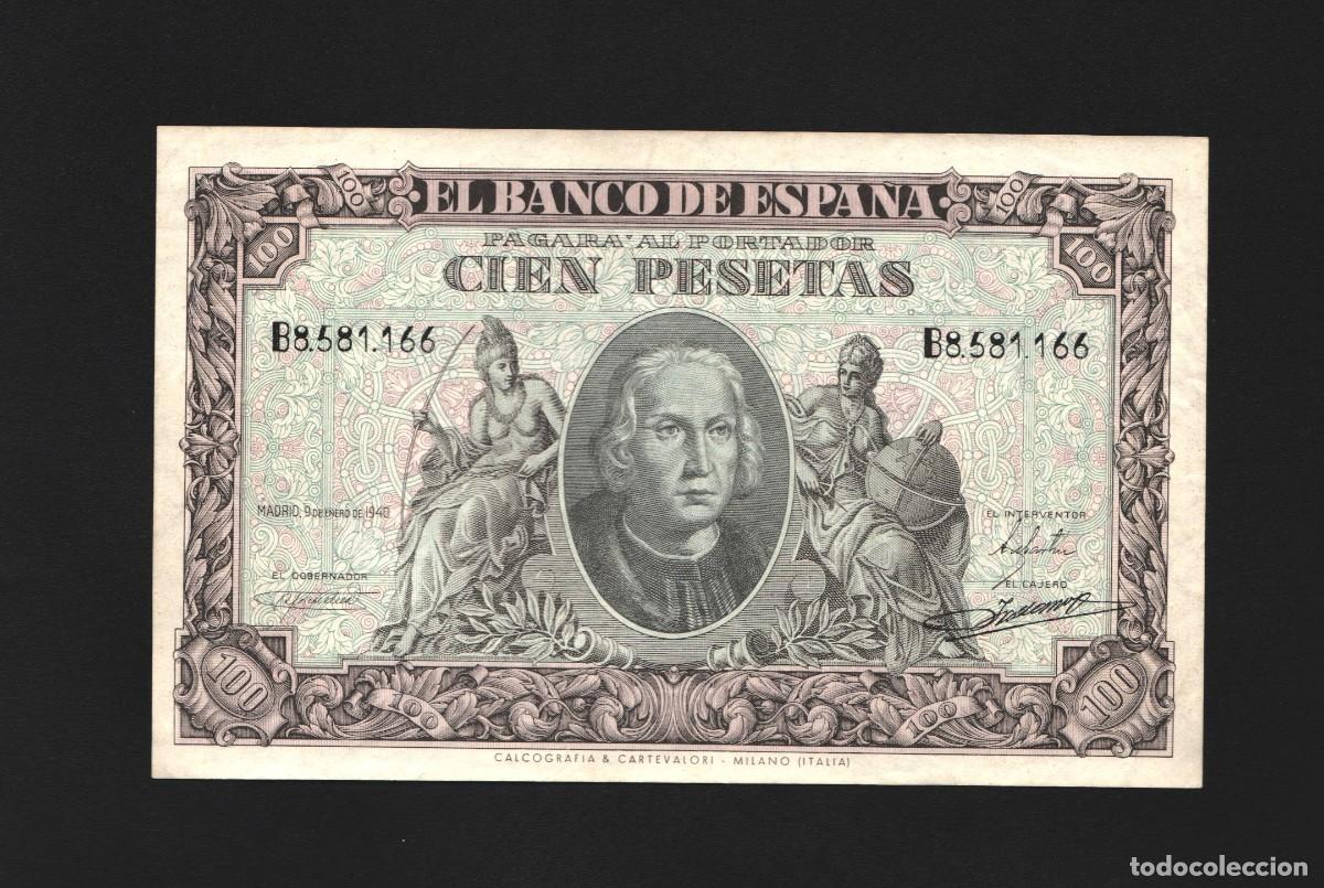 Spanische Banknoten: ESPA&Ntilde;A ESTADO ESPA&Ntilde;OL EXCELENTE | SOLO ACEPTO PAYPAL| BILLETE 100 PESETAS 1940 LEER DESCRIPCION
