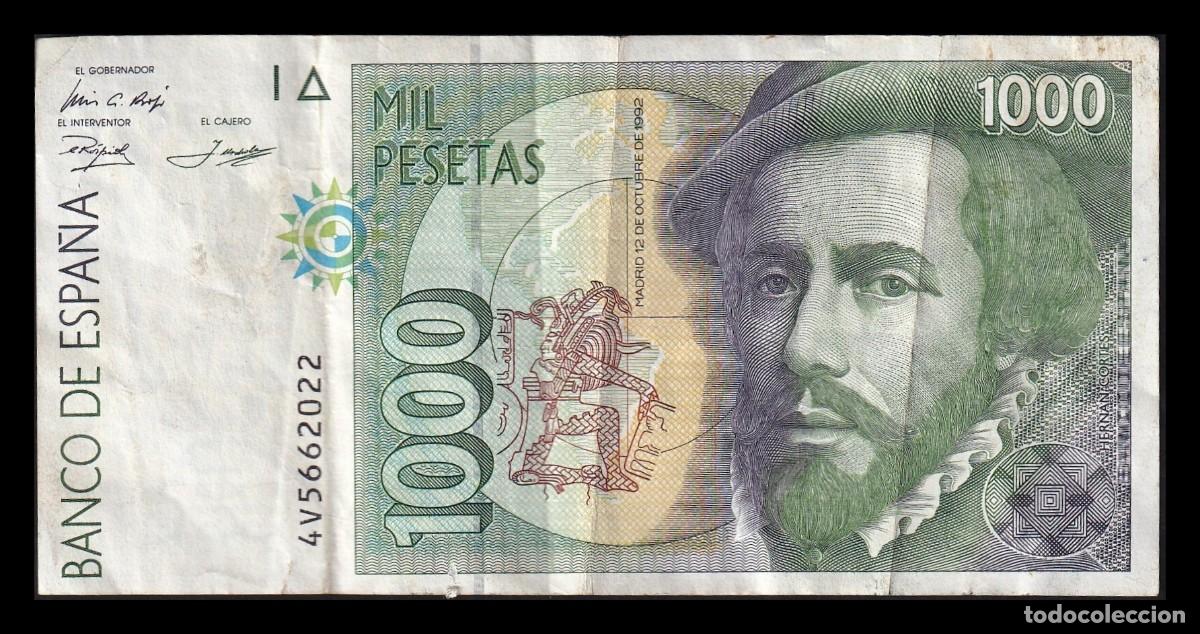 Billetes espa&ntilde;oles: Espa&ntilde;a 1000 Pesetas Hern&aacute;n Cort&eacute;s 1992 Pick 163 Serie 4V Mbc Vf